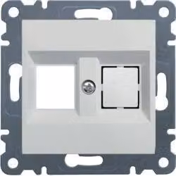Jack Keystone a doppia piastra, bianco WL2320 Lumina Hager