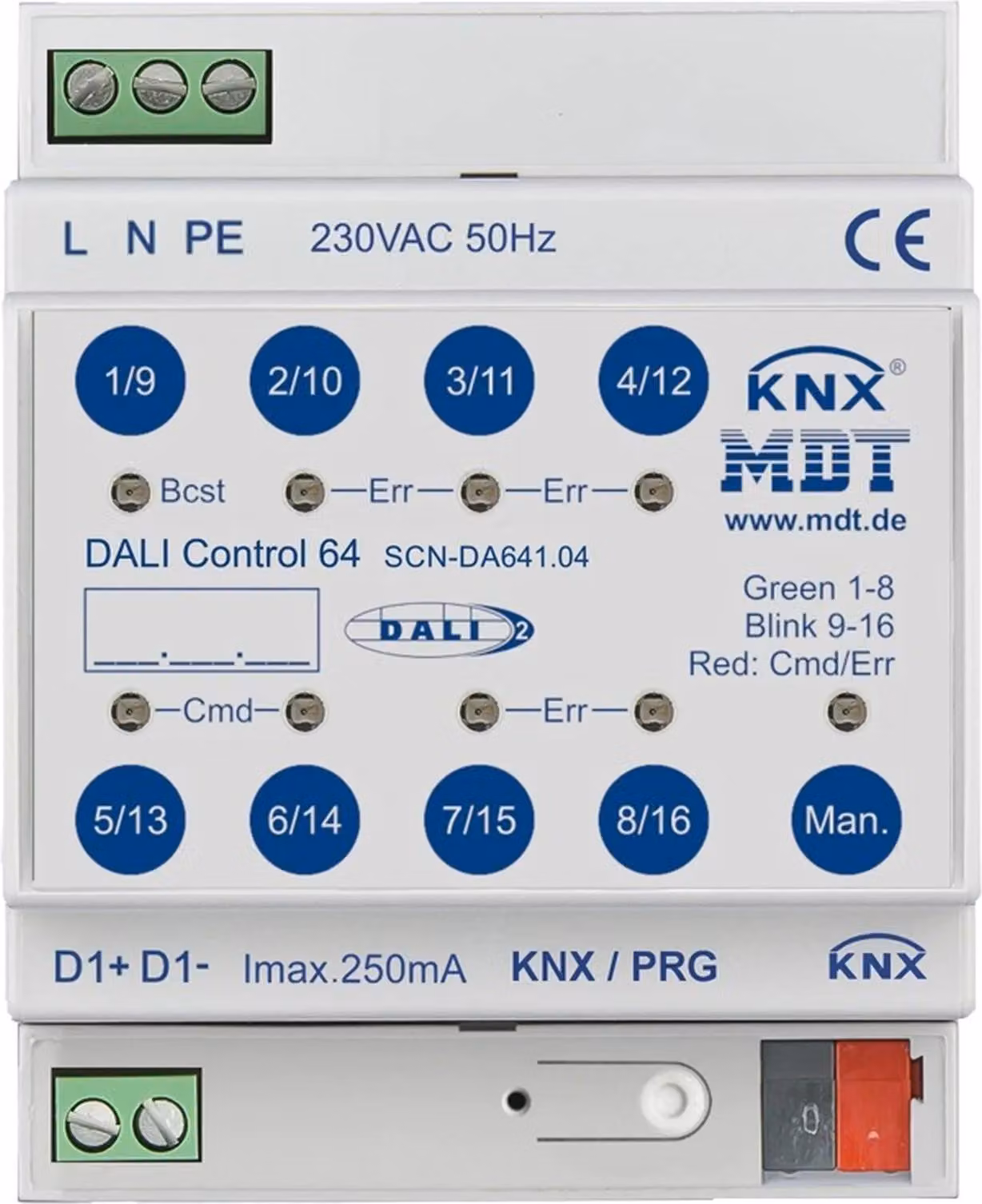 MDT DALI Control 64 Gateway, 4TE, REG, 1 pz.