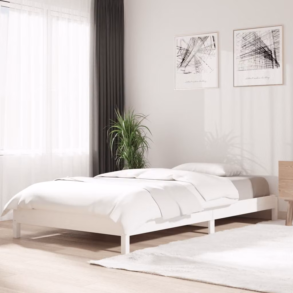 Maison Exclusive - Letto a castello bianco 90x190 cm in legno massello di pino