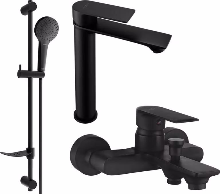 Mexen Royo DF05 set da bagno, nero - 72213DF05-70