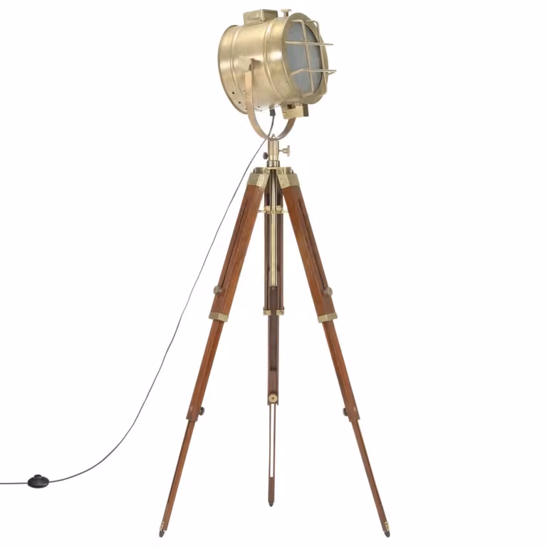 The Living Store Stativlampe Massivholz Mango 165 cm