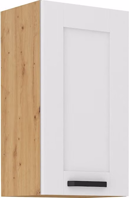 Armadietto superiore da cucina LAILI - larghezza 40 cm, bianco / rovere artisan