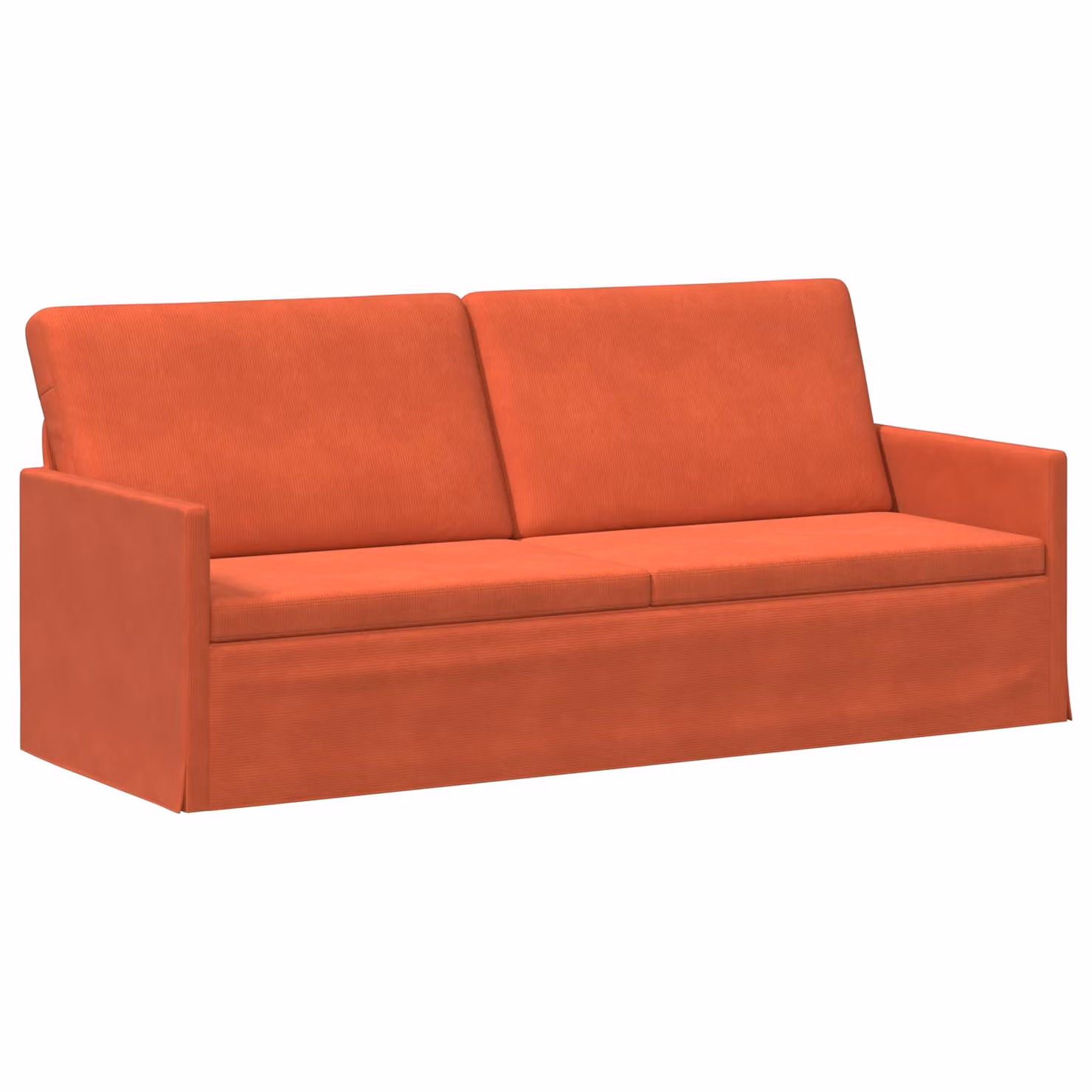 vidaXL Divano a 3 posti moderno in tessuto rosso arancio con struttura in metallo L 190 x P 81 x H 82 cm
