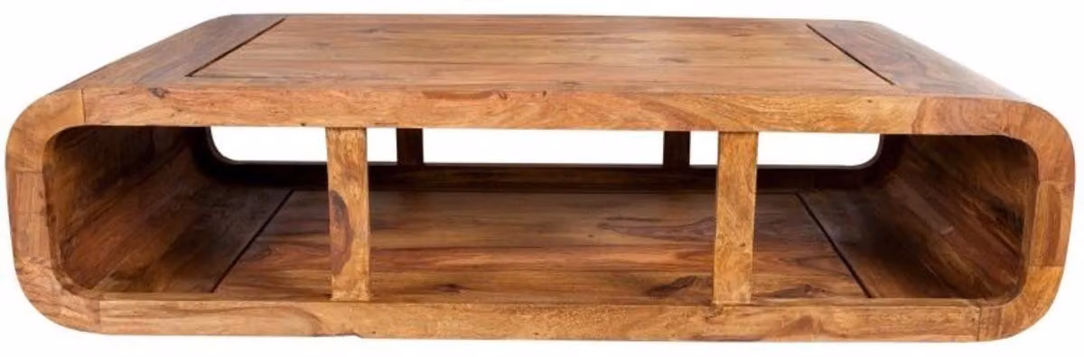 Casa Padrino tavolino di design in legno massello naturale 100 x h. 30 cm - tavolo da salotto - pezzo unico