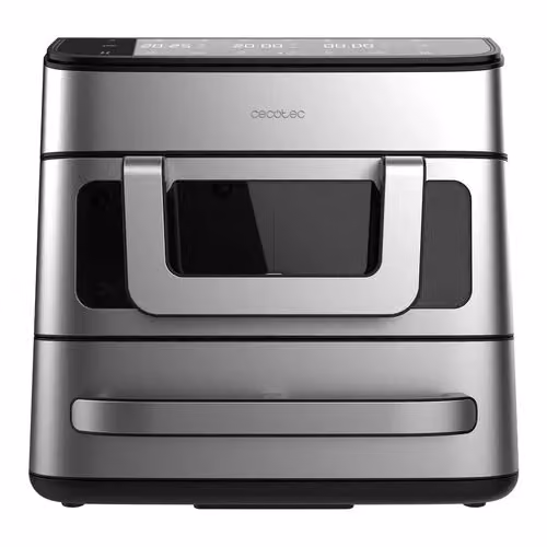 Friggitrice ad aria Cecotec Cecofry FoodCourt 18000 4Pizza in acciaio inox color argento, 18 Lt, 2700W – 2