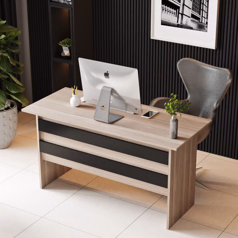 Skye Decor, Vo1-Ob, scrivania, legno di quercia, 100 % SLIPBOARD RIVESTITO DI MELAMINA, 140 x 60 x 73,8 cm