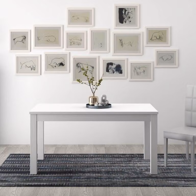 Tavolo allungabile Firenze 140x85 colore bianco frassinato