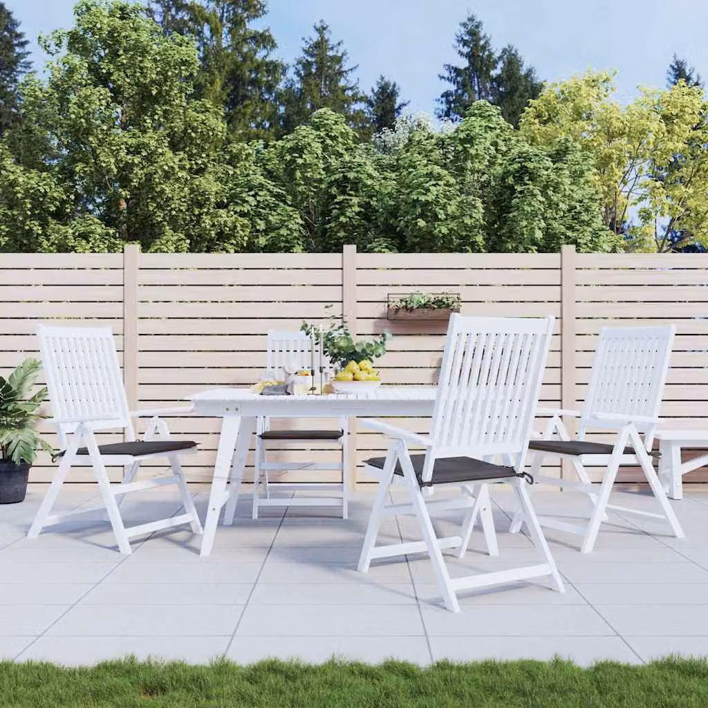 Set di 4 cuscini per sedia vidaXL in tessuto Oxford antracite, traspiranti e idrorepellenti, L 40 x P 40 x H 3 cm