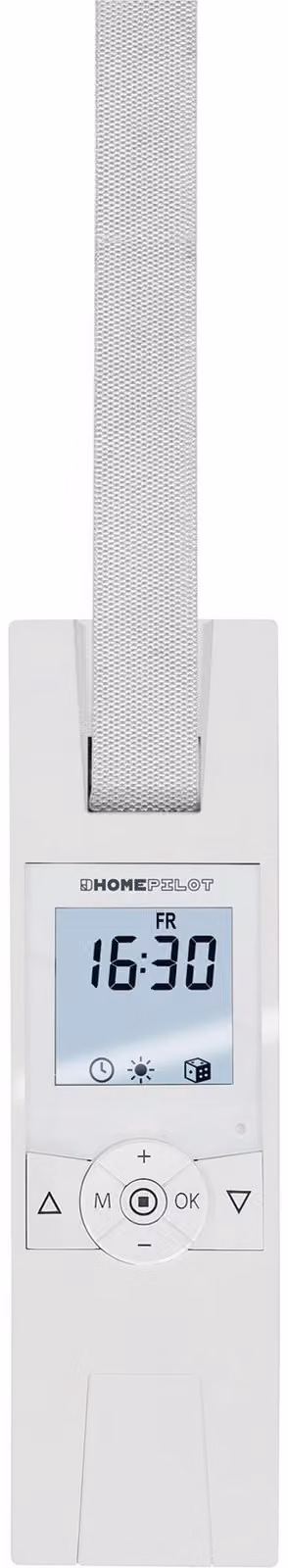 Avvolgitore elettrico HOMEPILOT RolloTron premium, con display e controllo automatico delle tapparelle, collegamento per sensore solare