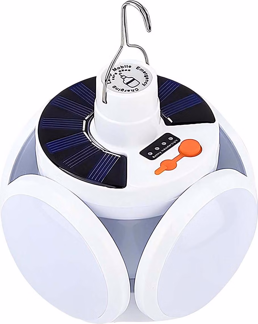 Avizar, lampada solare pieghevole a LED 3W USB, bianca