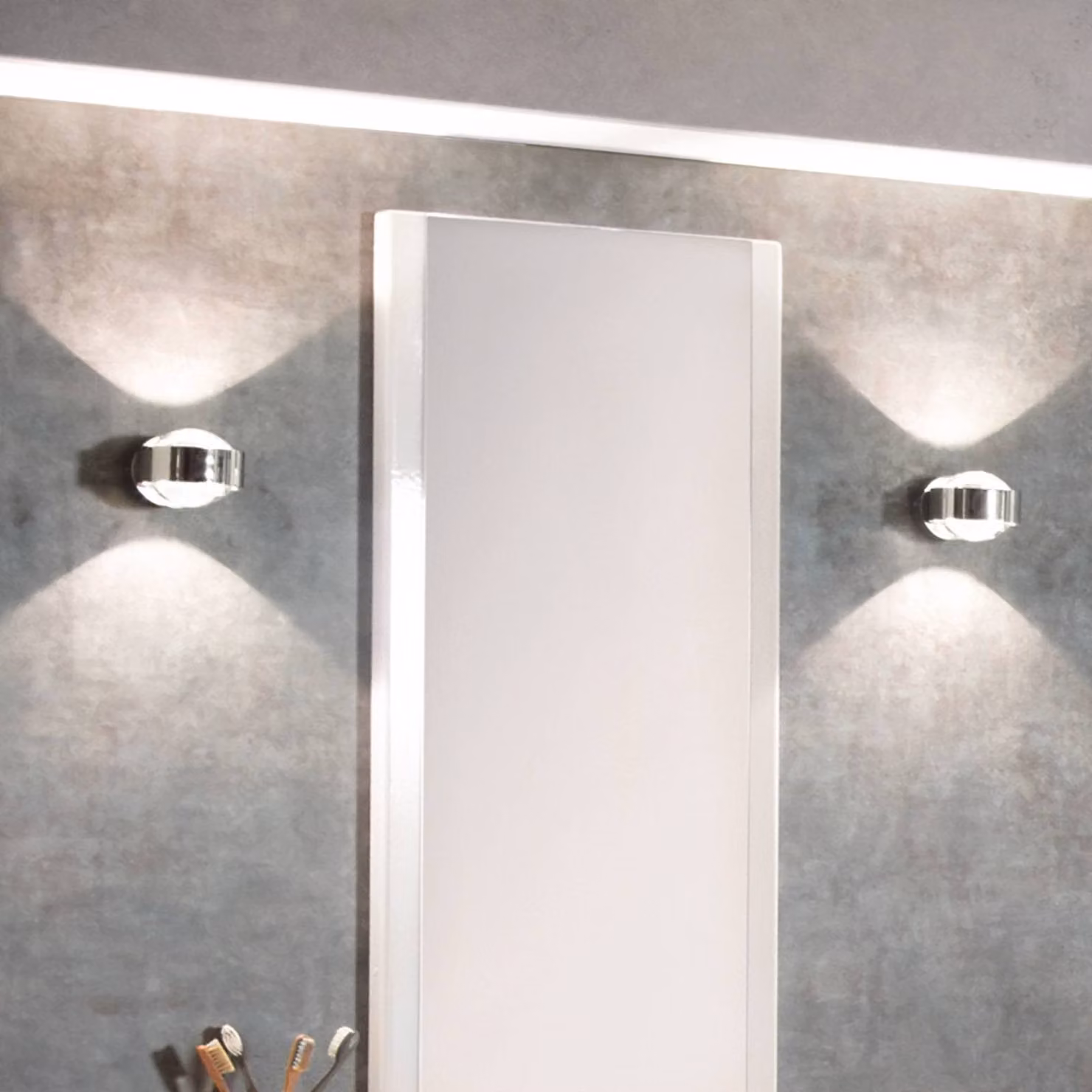 Top Light Barra di faretti PUK Mini Wall, dimmerabile, Cromo / Argento, Soggiorno / Sala da pranzo, Metallo, Design, Applique a LED