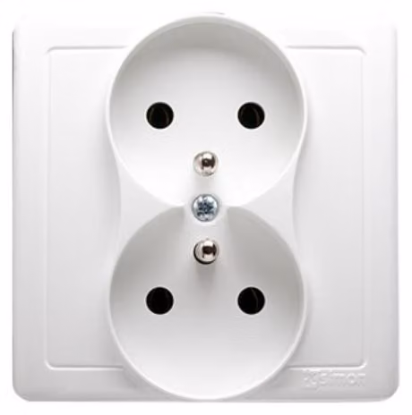 Contatto-Simon BMGZ2/11, bianco, plastica, IP20, 250 V, 80,5 mm, 45 mm