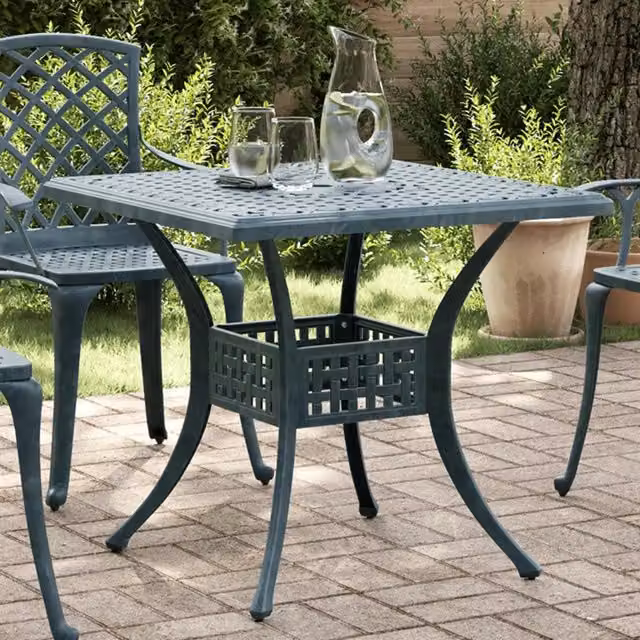 Tavolo da Giardino Verde 80x80x75 cm in Alluminio Pressofuso 4002814