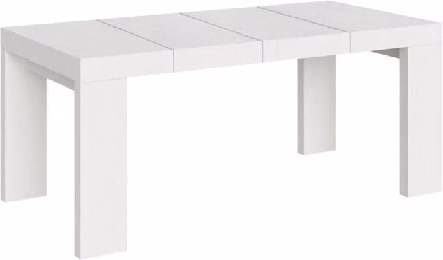Tavolo allungabile Roxell Premium rettangolare in bianco frassino L/P/H: 120/224 x 90 x 77 cm