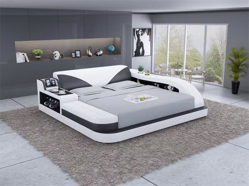 Multifunktion Bett Doppelbetten Modernes Bettgestell Betten 180x200cm Hotel