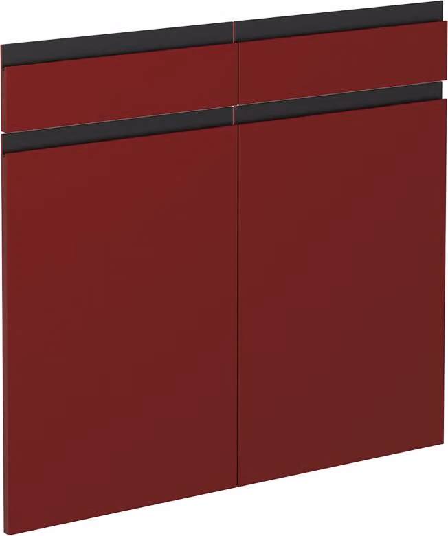 Frontale cucina Vicco R-Line Rosso 79.2 x 70.8 cm frontale del mobile per mobile base con cassetti, Model 39526