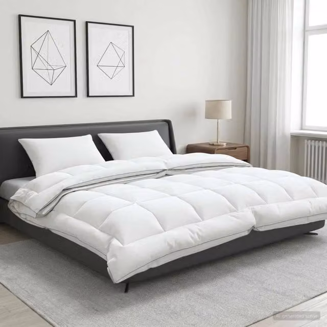 Set di piumone e cuscini 3 pz 200x220 cm 4 stagioni 140+220 GSM 3441592