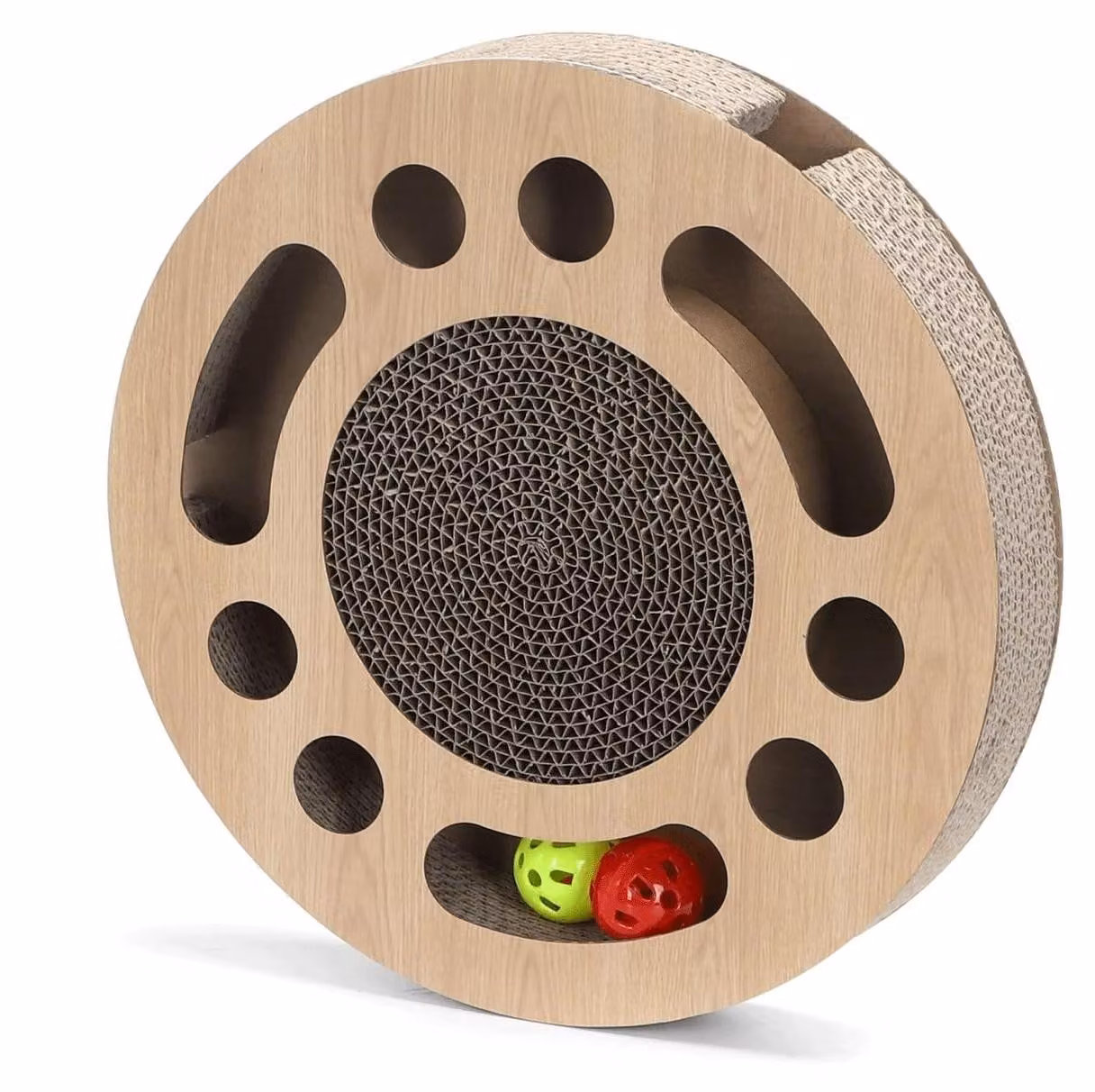 Albero per gatti, rotondo, 2-in-1, con superficie in sisal e area giochi, ideale per