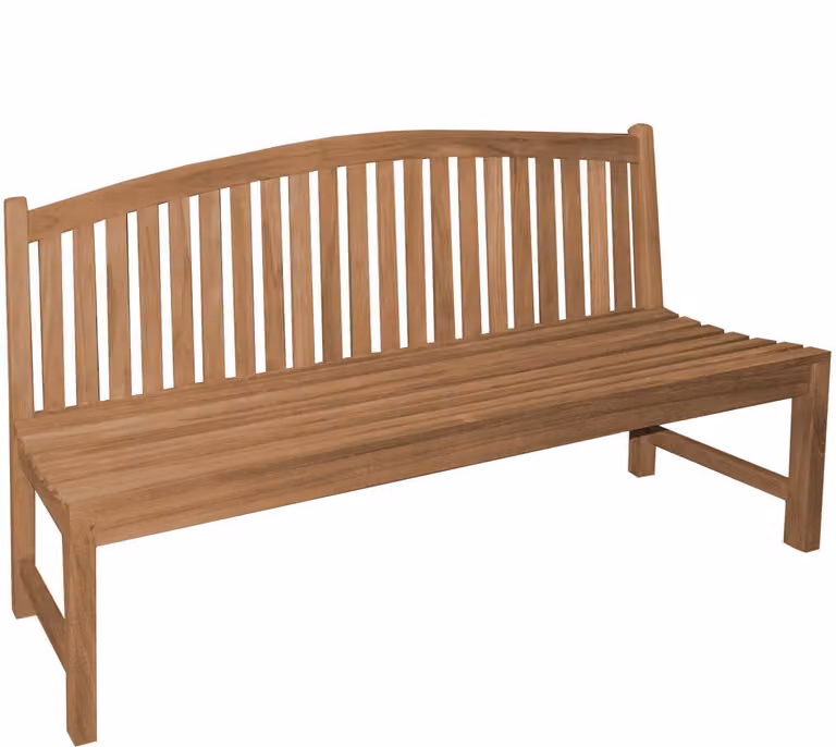 Teakholz Bank Bari 180cm Massivholz Wetterfest