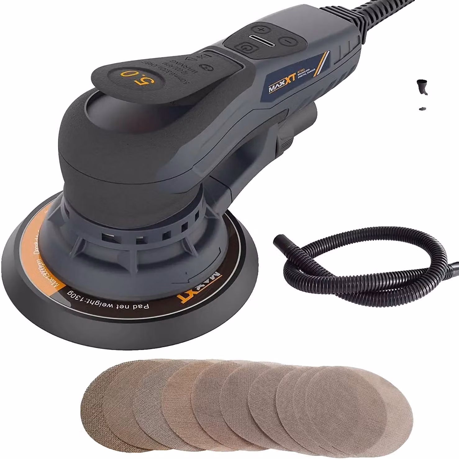 Levigatrice orbitale, potenza 350W, regime minimo 10000 giri/min, 220V 5.0