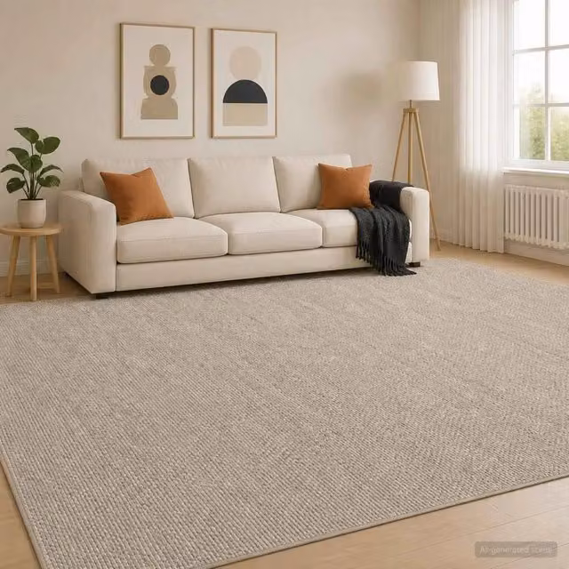 Tappeto Beige 300 x 400 cm 100% Poliestere 3 mm Lavabile 42041651