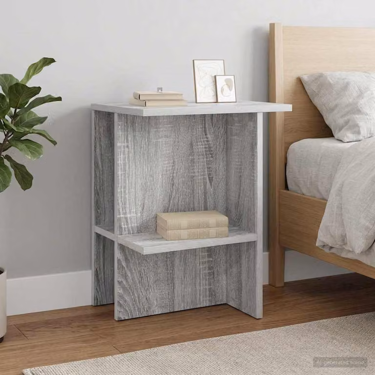 vidaXL Tavolino da salotto moderno rettangolare Grigio L: 40 cm, P: 30 cm, H: 49 cm