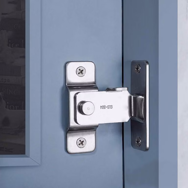 Gancio di sicurezza in acciaio inossidabile, angolare, 1 pezzo, dimensioni 30x62x80 mm