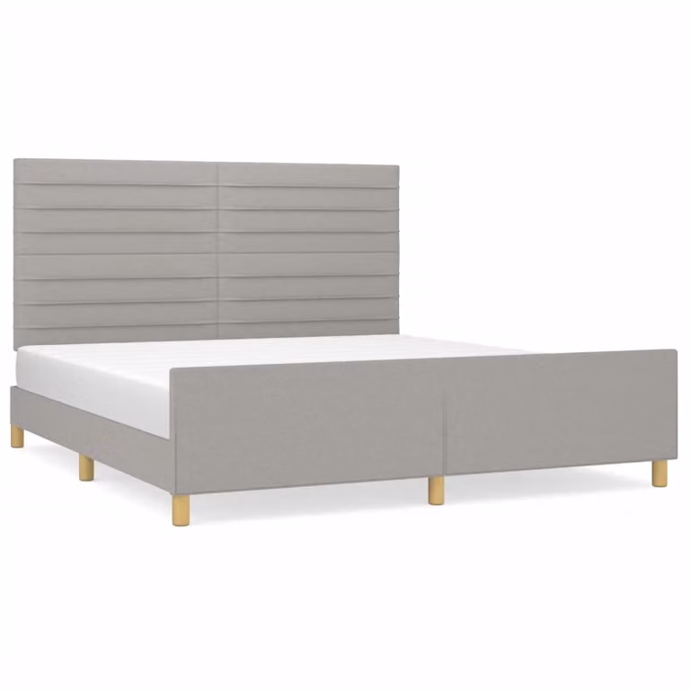 Giroletto senza Materasso Grigio Chiaro 180x200 cm Tessuto