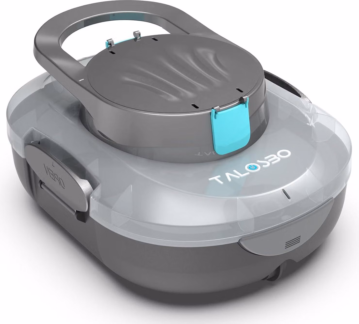 Robot per piscina Pleco S1, con 80 minuti di pulizia automatica, doppi motori, funzione di autoparcheggio e tempo di ricarica di 2,5 ore. Aspirapolvere per piscina