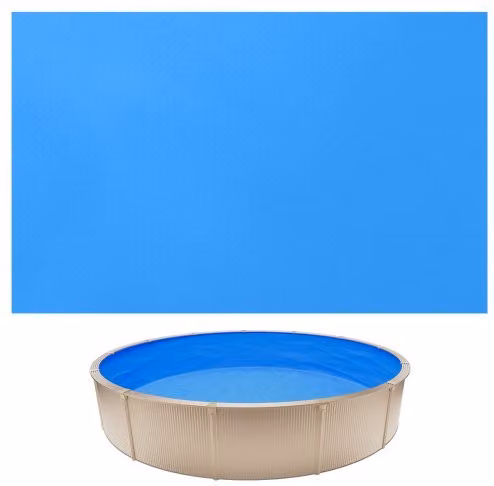 Liner per piscina rotonda VEVOR in vinile blu con bordo sovrapposto, Diametro: 350,5 cm, Altezza: 90 cm