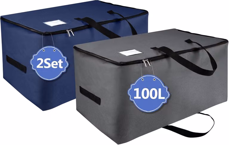 Sacchetto pieghevole per la conservazione, capacità 100 litri, realizzato in tessuto Oxford 600D, ideale per abbigliamento e coperte