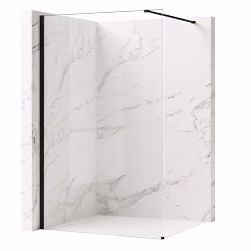 Rea Pannello doccia Flexi Transparent 70, nero