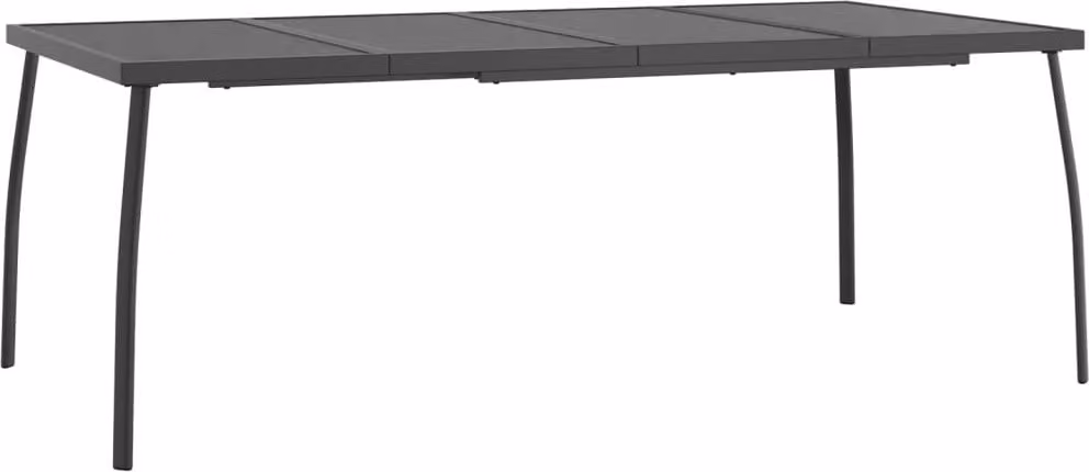 Tavolo da Giardino Antracite 200x100x72 cm Rete d'Acciaio