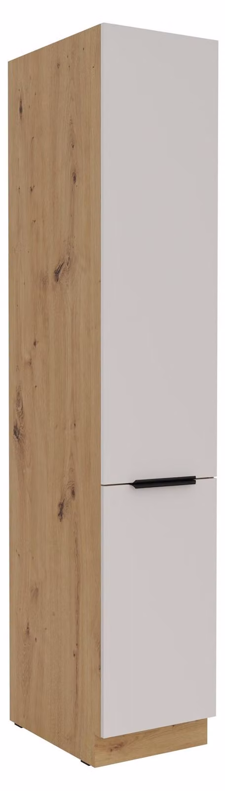 Credenza da cucina alta 40 cm SOLANO, beige cashmere + rovere Artisan opaco, cucina a incasso, blocco cucina, cucina