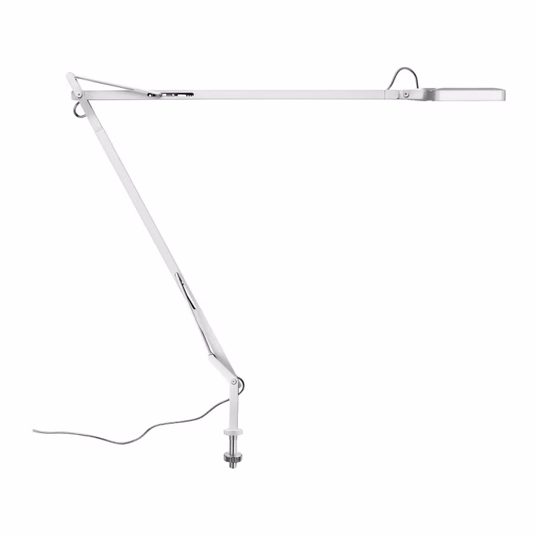 Flos - Kelvin Led Desk support (visible cable) - Lampada da tavolo - Bianco
