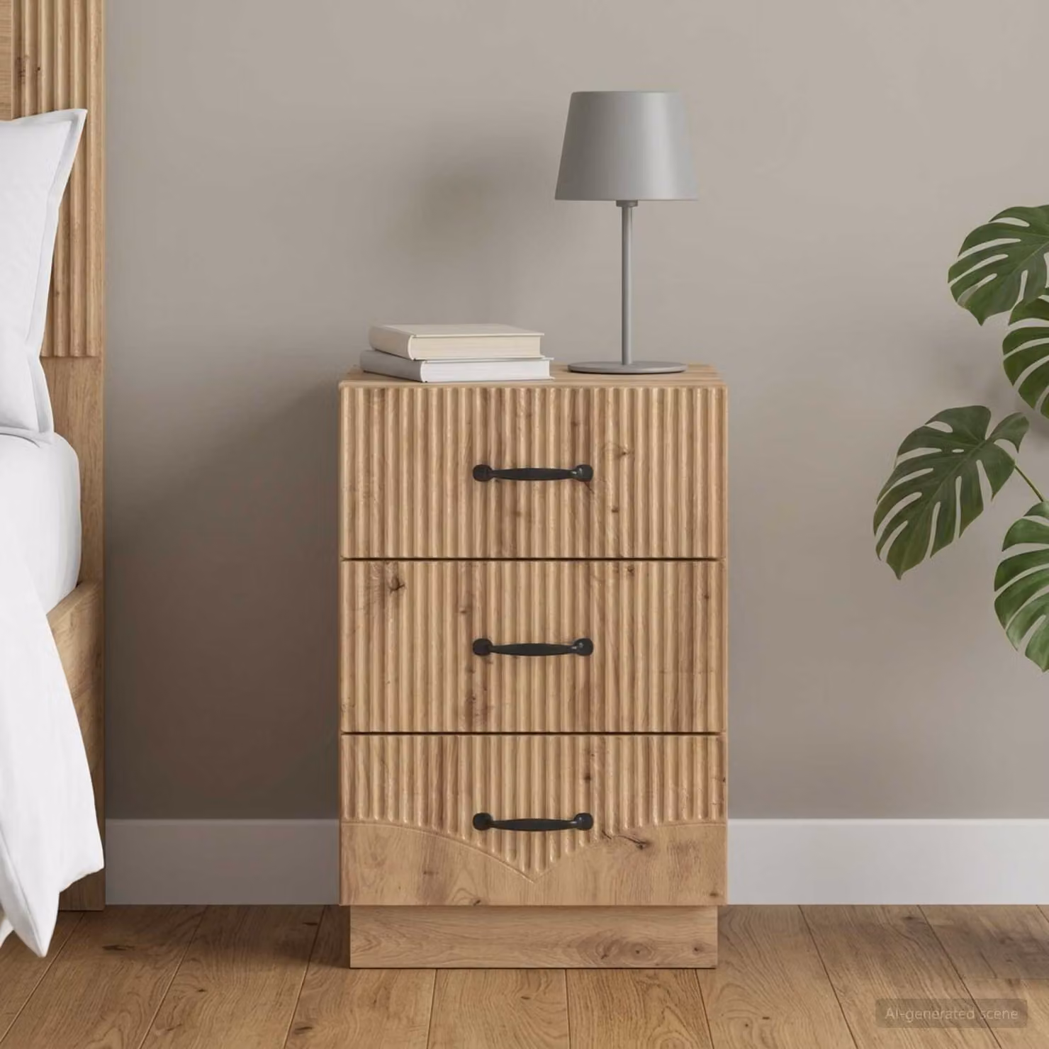 Armadio da Notte Moderno vidaXL in Legno Rovere, L 43 cm x P 41 cm x H 63,5 cm