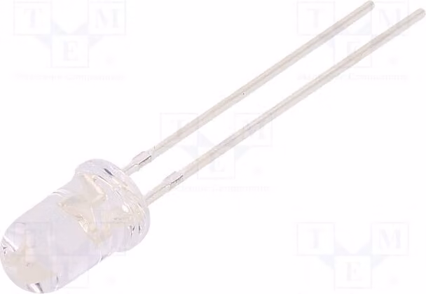 5 LED, angolo di emissione 15°, 5mm, colore blu-verde, 18000÷30000 mcd, corrente 20mA, tensione 2,8÷3,6V, modello FYL-5014BGC1C, diodi LED, tipo TH