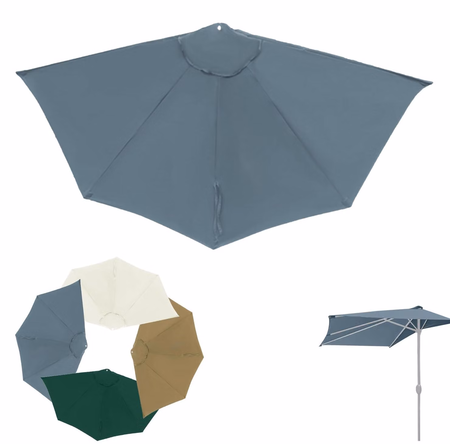 Solidchoice - Copertura di ricambio per ombrellone, 2,7 metri