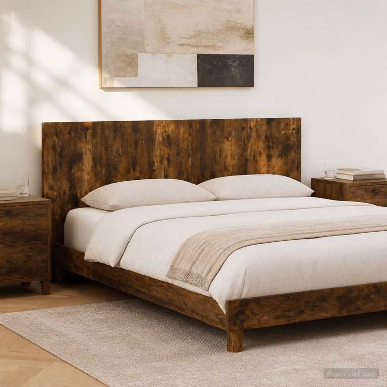 Testiera da muro vidaXL BREDA in legno ingegnerizzato Rovere Fumo Marrone