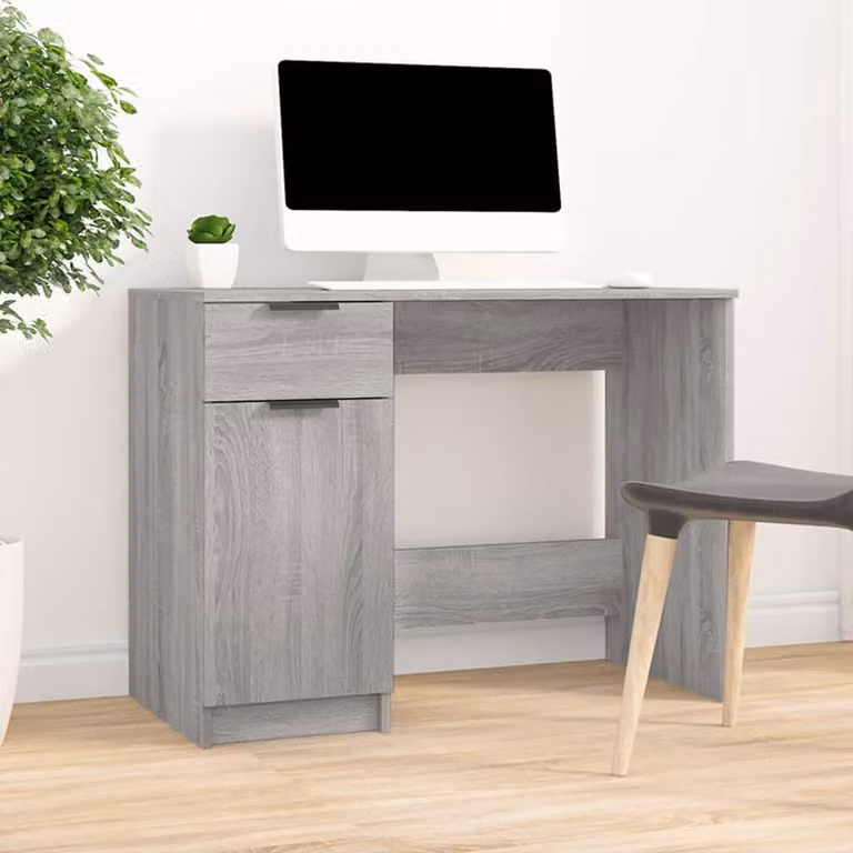 Maison Exclusive - Scrivania Grigio Sonoma 100x50x75 cm Materiale ligneo