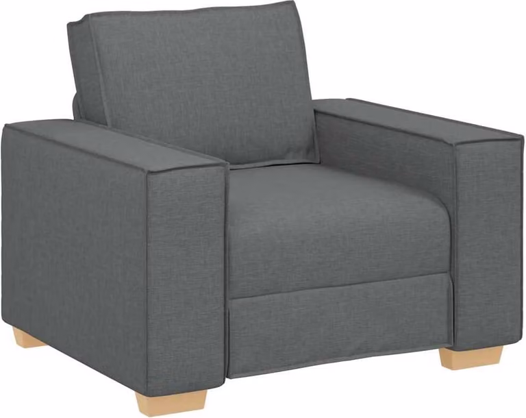 Poltrona Divano Grigio Scuro 100x78x84 cm Tessuto