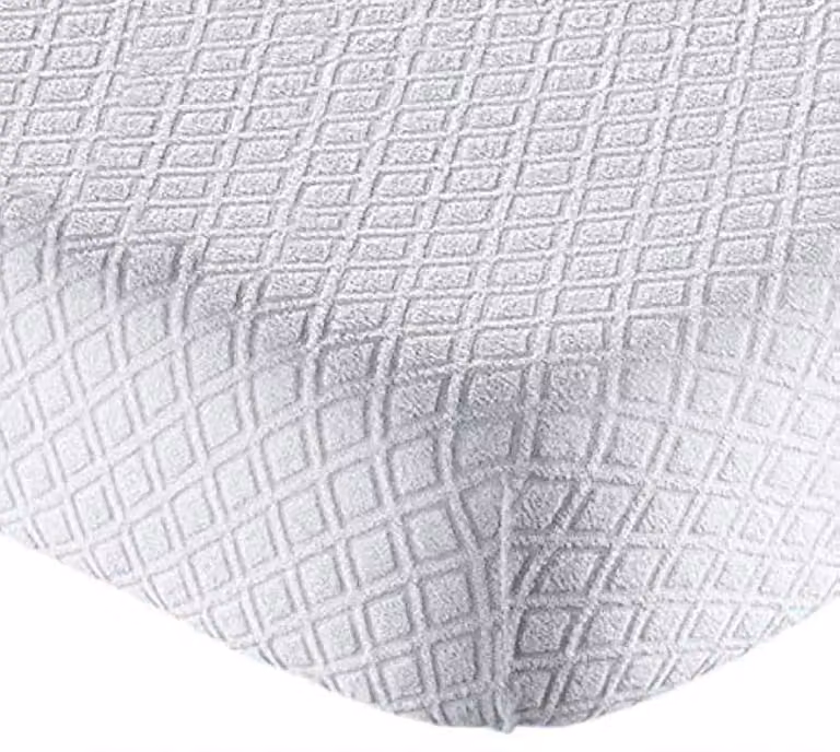 Copertura per materasso in tessuto jacquard, 135x200+25 cm, lavabile, bianca