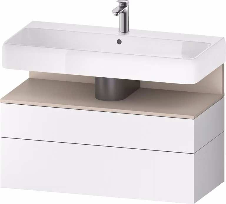 Duravit Collection One Meuble sous-lavabo, 1 tiroir et 1 tiroir, 990x470x590mm, en niche Taupe Matt, QA4395091180010, QA4395091180010