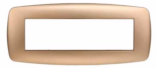 Ettroit placca compatibile Bticino Livinglight 7 moduli plastica slim colore oro - LN87711