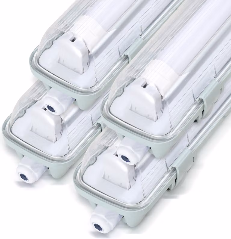 Izrielar 4X LED a prova di umidità Luce da bagno Luce da vasca interrata Lampada a tubo 120cm 1 tubo T8 da 18W Bianco neutro 4500K IP65