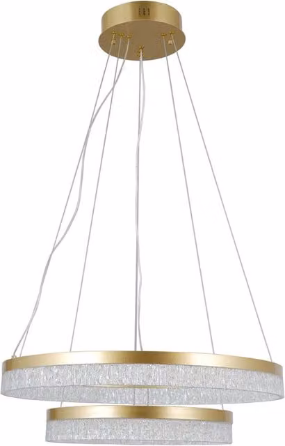 Lampada sospesa Pantal 2 luci oro LED integrato Italux