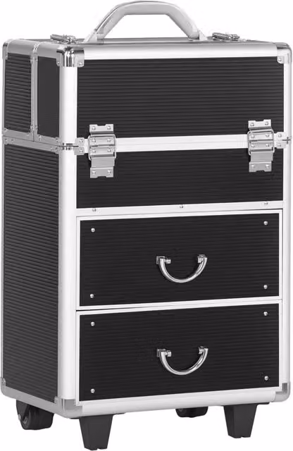 Cassettiera Trucco Professionale ¨C Zephmum ¨C Nero 36x23x58 cm