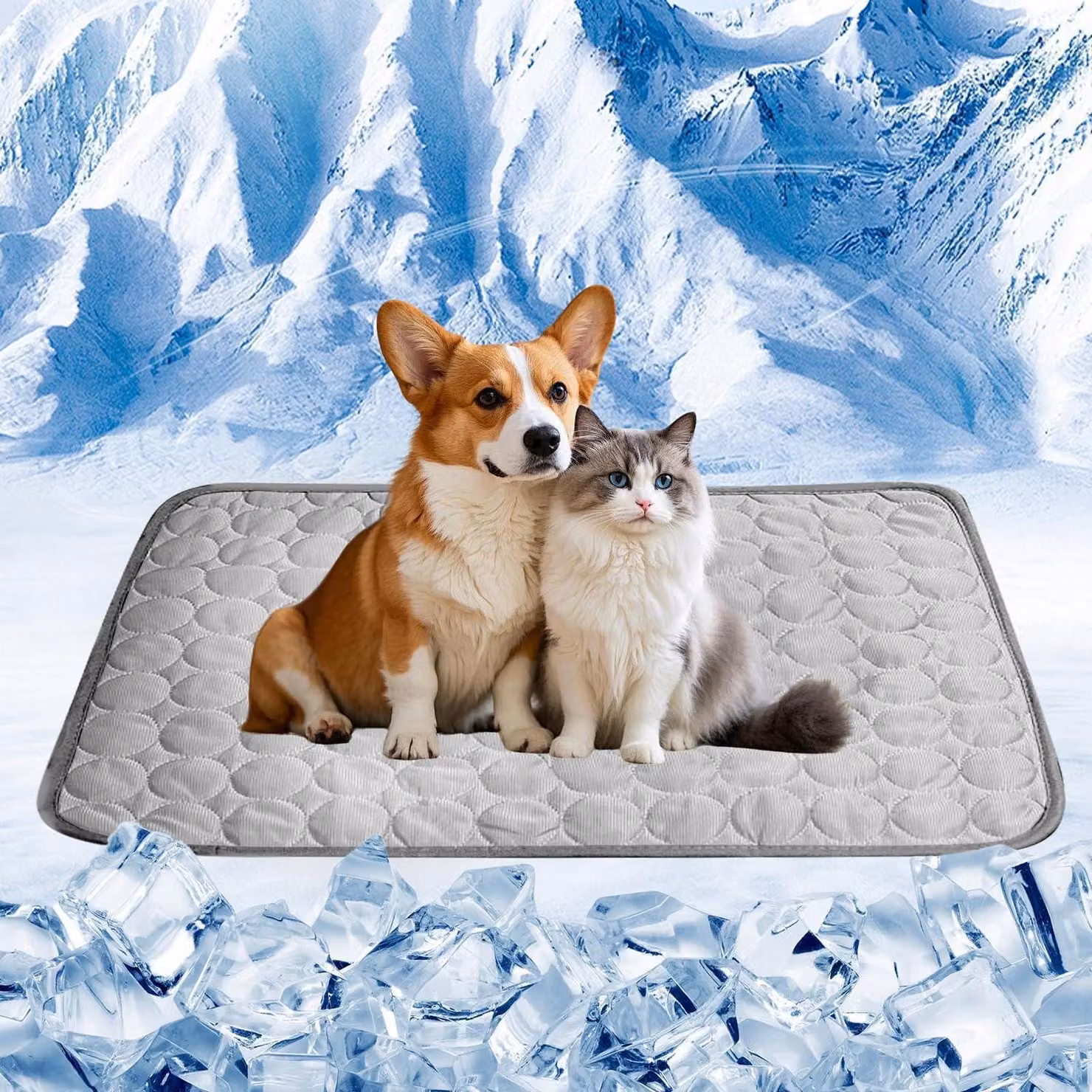 Tappetino refrigerante per cani, dimensioni 100x75 cm, auto-raffreddante, lavabile, resistente all'usura