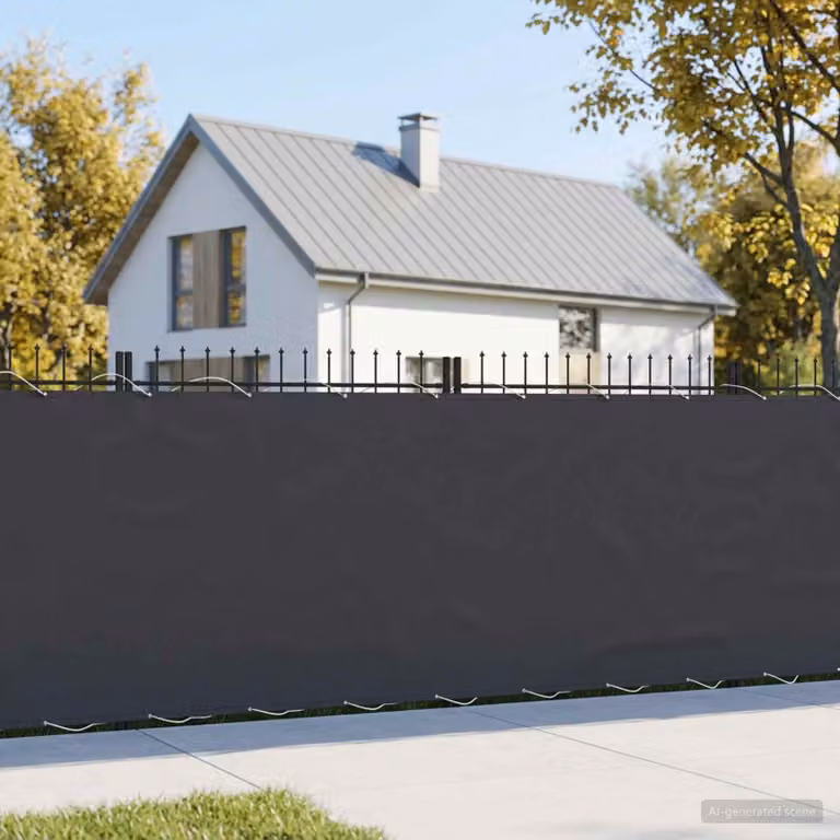 Schermo di privacy per balcone vidaXL in poliestere, colore antracite, L: 300 cm, H: 150 cm