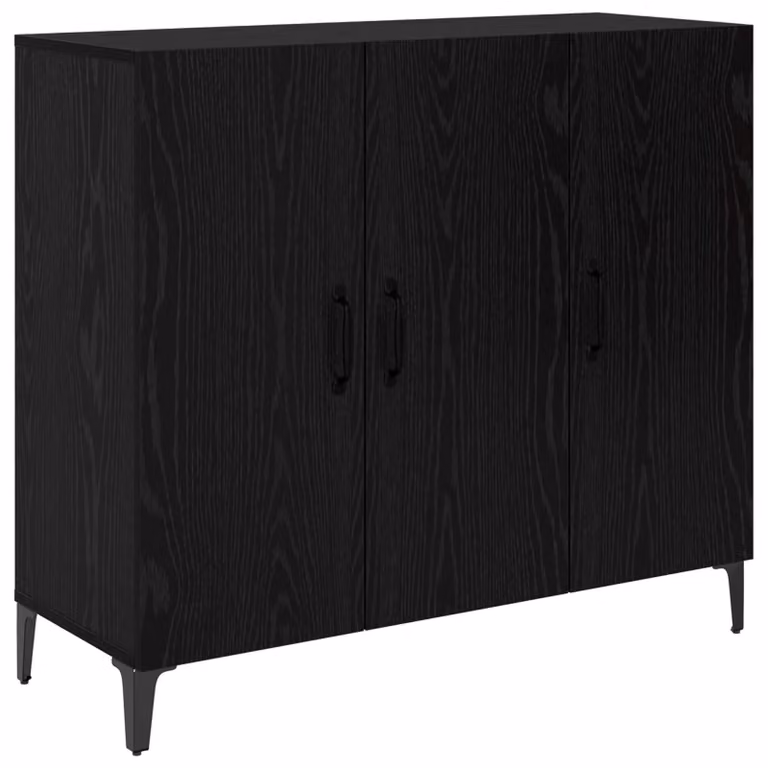 Credenza Rovere nero 34 x 90 x 80 cm Legno multistrato